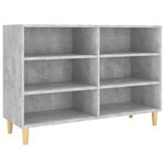 vidaXL Buffet Gris béton 103 5x35x70 cm Aggloméré