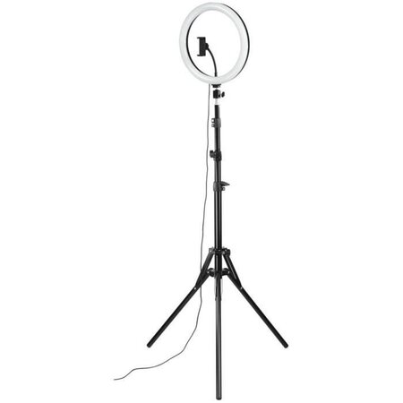 Hama anneau lumineux led + trépied 30 cm - spotlight steady 120 – ringlight smartphone et tablette (00004643)