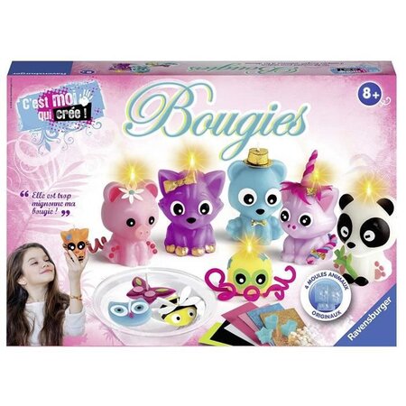 Bougies maxi - ravensburger - coffret complet loisir créatif enfant diy - bougies animaux - des 7 ans
