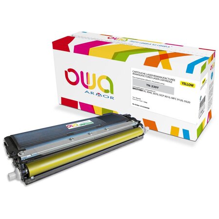 Toner remanufacturé compatible Brother TN230 Jaune