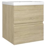 vidaXL Armoire d'évier avec lavabo intégré Chêne sonoma Aggloméré