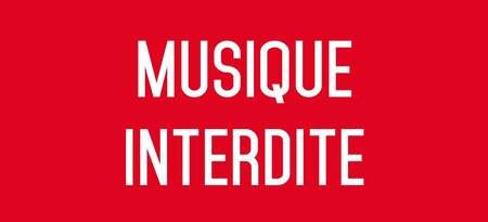 Autocollant vinyl - musique interdite - l.200 x h.100 mm uttscheid