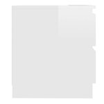 vidaXL Tables de chevet 2 Pièces Blanc brillant 50x39x43 5 cm Aggloméré
