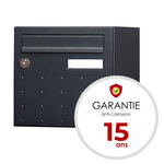 Boîte aux lettres 2 portes  cubysm  gris anthracite ral 7016m