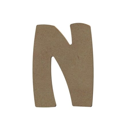 Lettre majuscule N en bois MDF à décorer - 15 cm