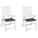vidaXL Coussins de chaise de jardin 2 Pièces anthracite 50x50x3 cm