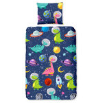 Good Morning Housse de couette enfant DINOSPACE 140x200/220 cm