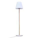 Lampadaire lumineux solaire standy wood solar bois clair métal h150cm
