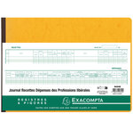 Journal de recettes et dépenses des professions libérales, 80 pages, 27 x 38 cm