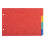 Intercalaires Pour Fiches Bristol Carte Lustrée 225g/m2 4 Positions - A5 148x210mm - Blanc - X 10 - Exacompta