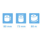 Bobine Pour Tickets De Caisse 80x73m - 80m - 1 Pli Thermique 48/m2- Grande Longueur. - X 50 - Exacompta