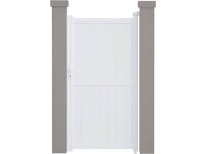 Portillon aluminium "Lola" - 101.2 x 180.9 cm - Blanc