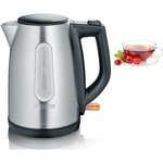 SEVERIN WK3469 Bouilloire compacte 1 L, ébullition rapide, Sans Bisphénol A, Arrêt auto, Range câble, Socle 360°, Inox