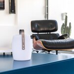 Lampe enceinte bluetooth sans fil lucy play blanc polyéthylène 10w