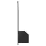 vidaXL Meuble TV mural Noir brillant 102x23 5x90 cm Aggloméré