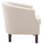 vidaXL Fauteuil Beige Tissu