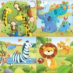 EDUCA PUZZLE PROGRESSIF ANIMAUX SAUVAGES (12-16-20-25 pcs)