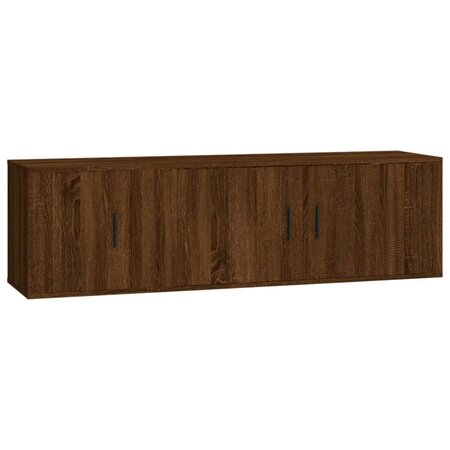 vidaXL Ensemble de meubles TV 2 Pièces Chêne marron Bois d'ingénierie