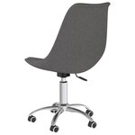 vidaXL Chaises pivotantes à manger lot de 2 Gris foncé Tissu