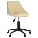 vidaXL Chaises à manger pivotantes lot de 2 crème et blanc similicuir