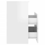 vidaXL Tables de chevet 2 Pièces Blanc brillant 50x32x60 cm