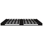 vidaXL Cadre de lit Noir 135x190 cm Bois de pin massif Double