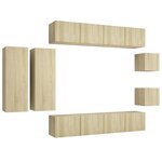 vidaXL Ensemble de meuble TV 8 Pièces Chêne sonoma Aggloméré