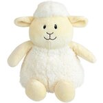 JEMINI Peluche bouillote Mouton - A chauffer au micro-ondes micro perles d'argile +/- 19 cm