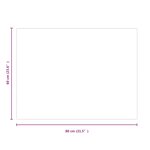 vidaXL Plaque de verre pour cheminée rectangulaire 80x60 cm
