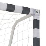vidaXL But de football 300x200x90 cm Métal Noir et blanc