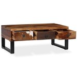 vidaXL Table basse Bois massif de Sesham 90 x 50 x 35 cm