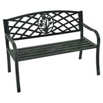 Lesli Living Banc de jardin St. James 114x59 5x80 cm Métal Vert
