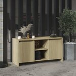 vidaXL Meuble TV Chêne sonoma 102x37 5x52 5 cm Aggloméré