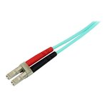 Startech.com câble fibre optique multimode de 1m lc/upc à lc/upc om4  fibre zipcord 50/125µm lommf/vcsel  réseaux 100g  faible perte d'insertion  cordon de raccordement fibre lszh