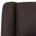 vidaXL Fauteuil de massage marron cuir véritable