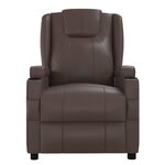 vidaXL Fauteuil de massage Marron Similicuir