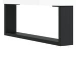 vidaXL Buffet haut Blanc brillant 69 5x34x180 cm Bois d'ingénierie