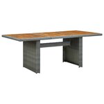 vidaXL Mobilier à dîner 9 Pièces avec coussins Résine tressée Gris clair