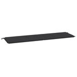 vidaXL Coussin de banc de jardin noir 180x50x3 cm tissu oxford