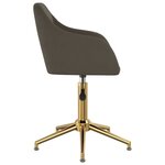 vidaXL Chaises pivotantes à manger lot de 6 gris foncé velours