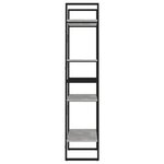 vidaXL Bibliothèque à 4 niveaux Gris béton 60x30x140 cm Aggloméré