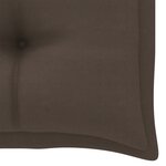 vidaXL Banc de jardin avec coussin taupe 112 cm Bois de teck massif