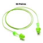 Bouchons d'oreille 33 db moldex twisters trio cord  50 paires