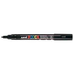 Marqueur pointe conique fine posca pc3m 0 9 - 1 3mm noir x 12 posca