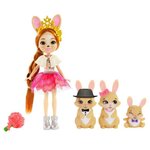 Enchantimals poupée brystal lapin 15 cm et lapereaux