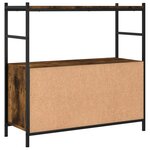 vidaXL Bibliothèque chêne fumé 80x30x78 5 cm bois d'ingénierie et fer