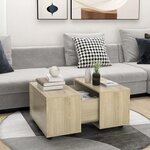 vidaXL Table basse Chêne sonoma 60x60x38 cm Aggloméré