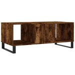vidaXL Table basse chêne fumé 102x50x40 cm bois d'ingénierie