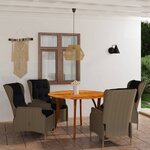 vidaXL Ensemble de salle à manger de jardin 5 Pièces Marron