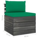 vidaXL Salon palette de jardin 8 Pièces avec coussins Bois de pin massif